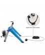 Bike Magnetic Turbo Trainer Bike Trainer Stand with 8 Speed Level Wire Control Adjuster Blue