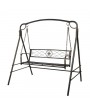 Flat Tube Double Swing Chair Back Thin Line Bronze Brush Color